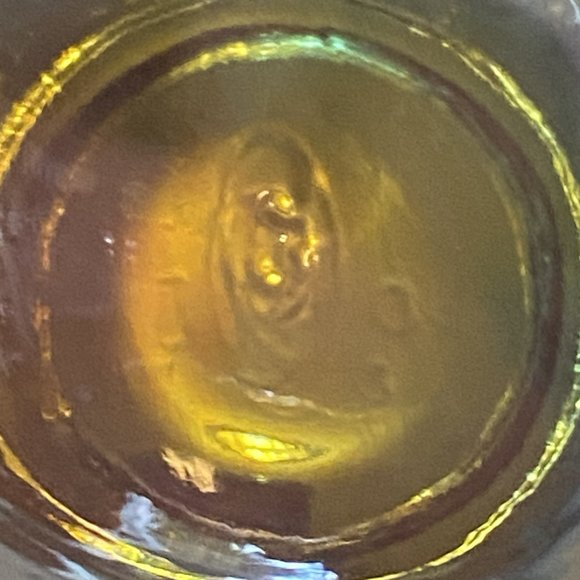 Vintage Fenton Mini Basket Grape & Vine Ruffled Opalescent w/Iridescent Handle - Picture 12 of 14